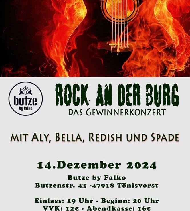 Rock an der Burg Clubshow mit: Spade, Redish, Aly und Bella